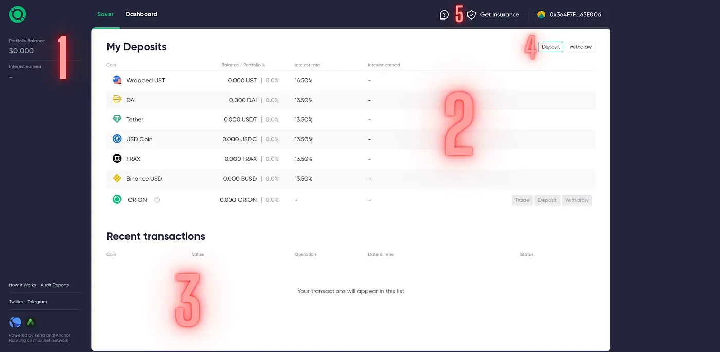 Orion.money UI